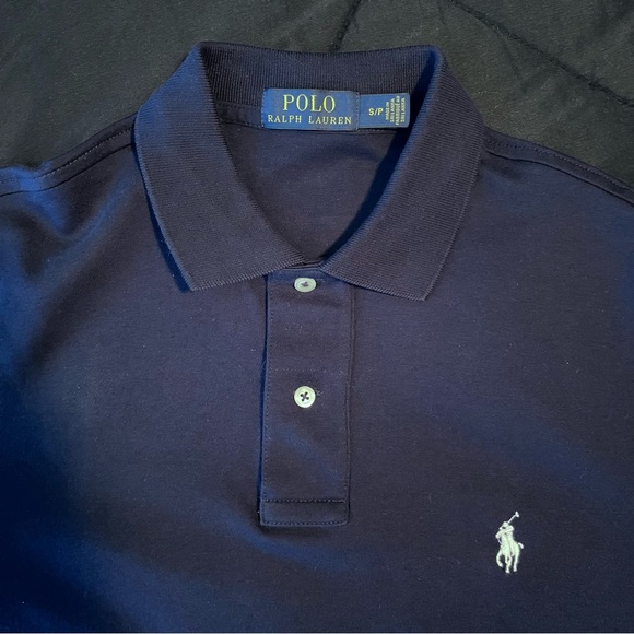 Ralph Lauren Polo Shirt Navy Custom Fit Small - Picture 4 of 5
